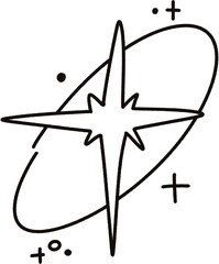 Wall Mural - Star Sparkle Doodle