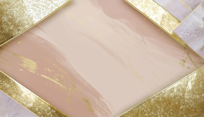Leinwandbilder - abstract blush pink and gold foil wave texture for luxury branding, web design background, or elegant print layout

