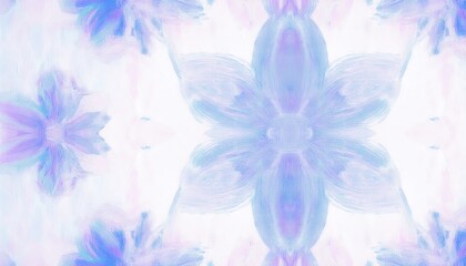 Poster - pastel floral mandala with delicate leaf symmetry and brush texture for elegant website background, branding, or print design

