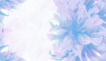 Poster - pastel floral mandala with delicate leaf symmetry and brush texture for elegant website background, branding, or print design

