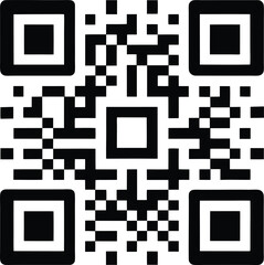 qr code. qr code on white background. vector illustration.