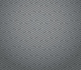 Leinwandbilder - Abstract geometric pattern. A seamless vector background. Gray and black ornament. Graphic modern pattern. Simple lattice graphic design