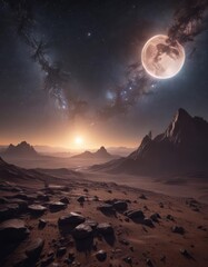 Wall Mural - starry expanse, cosmic dust, infinite darkness, deep space, black, background