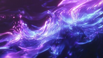 Wall Mural - abstract purple and blue energy flow, cosmic background, digital art, website design
