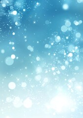 Poster - Abstract Blue Bokeh Background with Sparkling Light and Glitter Effects for Festive Holiday Season and Celebration with Soft Defocused Circles and Elegant Design