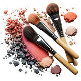 Makeup isolated on transparent background.