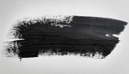 Aufkleber -  black brushstroke texture on white canvas for minimalist design, branding, print, and abstract web background use
