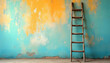 © Vera - A ladder leaning against the wall.