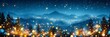 © tukang - Night Mountain Scene with Lights and Trees