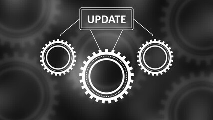 Business, Technology, Internet and network concept. Update software computer program upgrade.