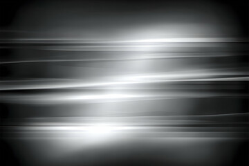 Wall Mural - abstract grayscale image with horizontal light streaks on dark background