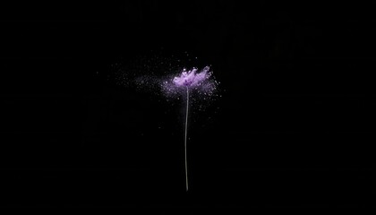 Aufkleber - Purple Glitter Explosion Abstract Design on Black Background Creates a Festive Magical Atmosphere with Sparkling Particles Suitable for Holiday Celebrations and Elegant Decorations