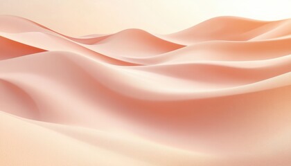Aufkleber - Sandy Beige Dunes Landscape with Smooth Gradient Texture and Minimalist Abstract Pattern