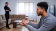© Darya - Woman Ignoring Partner's Plea, Emotional Stonewalling in Action