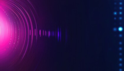 Poster - Abstract Digital Data Visualization with Pink Purple and Blue Glowing Lines