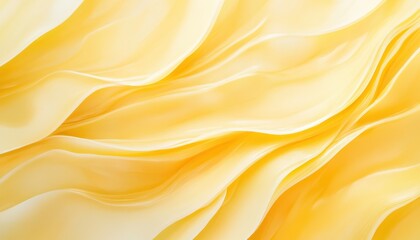 Fototapete - Soft Yellow Fabric Texture with Draped Waves