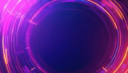 Fototapete - Abstract Colorful Circular Light Background with Glowing Pink Purple Neon Spiral