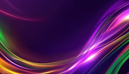 Fototapete - Abstract Colorful Light Waves Background