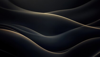 Aufkleber - Abstract Dark Background With Golden Waves