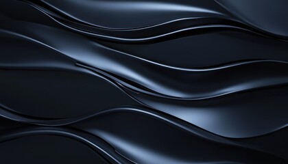 Leinwandbilder - Abstract Dark Blue and Black Wave Background Texture