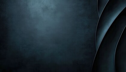 Aufkleber - Dark Blue And Black Abstract Background With Smooth Wave Texture