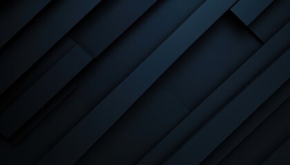 Aufkleber - Dark Blue Geometric Abstract Background with Diagonal Lines