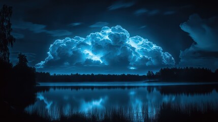 luminous cloud reflection abstract