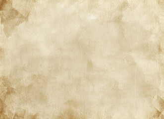 Aufkleber - Aged, textured beige paper background with subtle creases and discoloration, ideal for vintage designs or antique-themed projects. : Generative AI