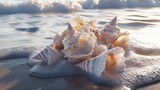 Two crustaceans on wet rocks