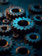 © Yasin - A close-up shot of various metal gears showcasing intricate mechanics and industrial design.