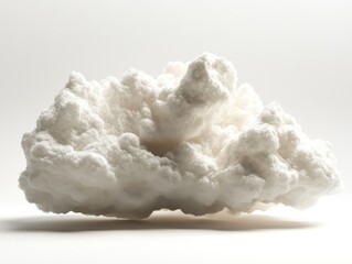 Poster - White Coral Abstract Sculpture on White Background