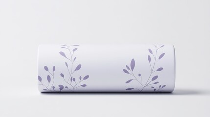 Aufkleber - White Cylinder with Purple Floral Cutout Pattern