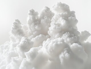 Poster - White Fluffy Clouds Soft Texture Light Background