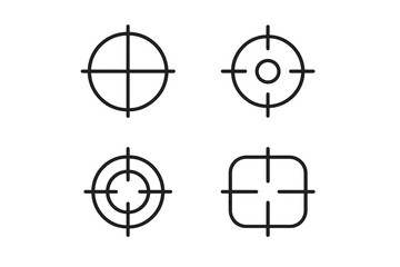 Wall Mural - vector icon representing various targeting symbols for design applications and visual communication 