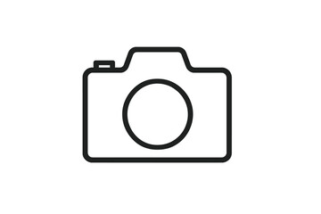 Wall Mural - vector icon depicting a simplistic camera design for creative projects and digital applications