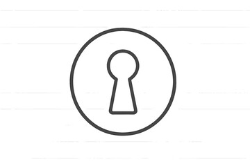 Wall Mural - intricate vector icon of a keyhole symbolizing security and privacy in a digital environment, perfec