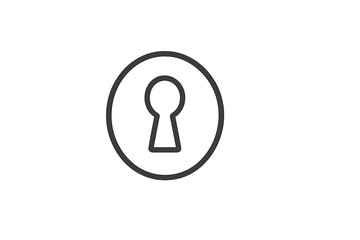 Wall Mural - vector keyhole icon design suitable for security and access themes in various digital and print medi