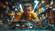 © nodabandel132 - Focused mechanic working on an engine