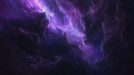 Wall Mural - vibrant purple hues of nebula highlight cosmic beauty