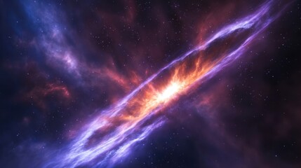 Wall Mural - vibrant purple hues of nebula highlight cosmic beauty