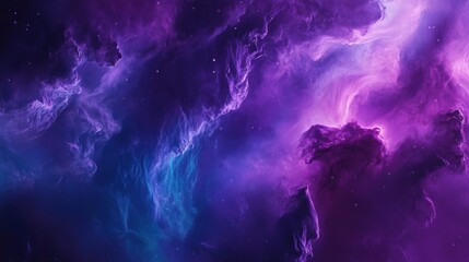 Wall Mural - vibrant purple hues of nebula highlight cosmic beauty