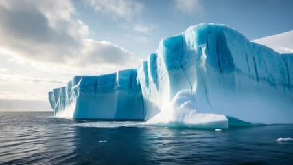 Wall Mural - televideo footage of a massive chunk of ice detaching.