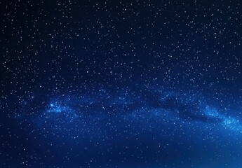 Poster - A mesmerizing night sky image featuring a dense scattering of stars across a deep blue canvas, with a brighter band of the milky way subtly visible. : Generative AI