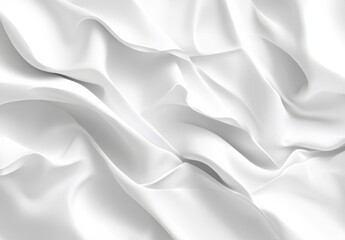 Fototapete - Elegant Draped White Fabric Texture: Soft, Smooth, and Luxurious Creases for Design Backgrounds. : Generative AI
