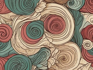 Wall Mural - Colorful Swirling Spiral Pattern