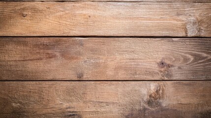 Fototapete - Rustic brown wooden planks background texture, showing natural wood grain and knots, ideal for design projects needing a warm, organic feel. : Generative AI