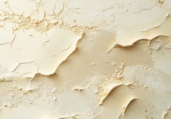 Fototapete - Abstract Cream-Colored Textured Surface with Cracks and Uneven Relief, Ideal for Backgrounds or Design Elements. : Generative AI