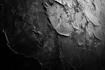Aufkleber - Dark, textured wall with deep shadows and dramatic relief, ideal for backgrounds or design projects needing a moody, intense aesthetic. : Generative AI