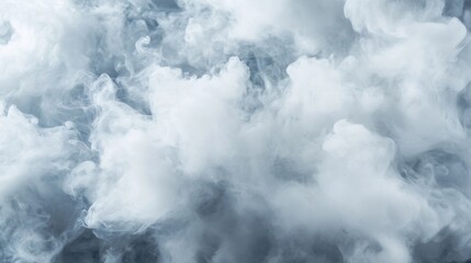 Poster - Abstract image of swirling, ethereal smoke clouds in shades of white and grey, creating a dreamy, atmospheric texture perfect for backgrounds or design elements. : Generative AI