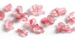 © Mahmud - Delicate pink cherry blossoms appear to float in mid-air against a white background, representing a weightless springtime concept